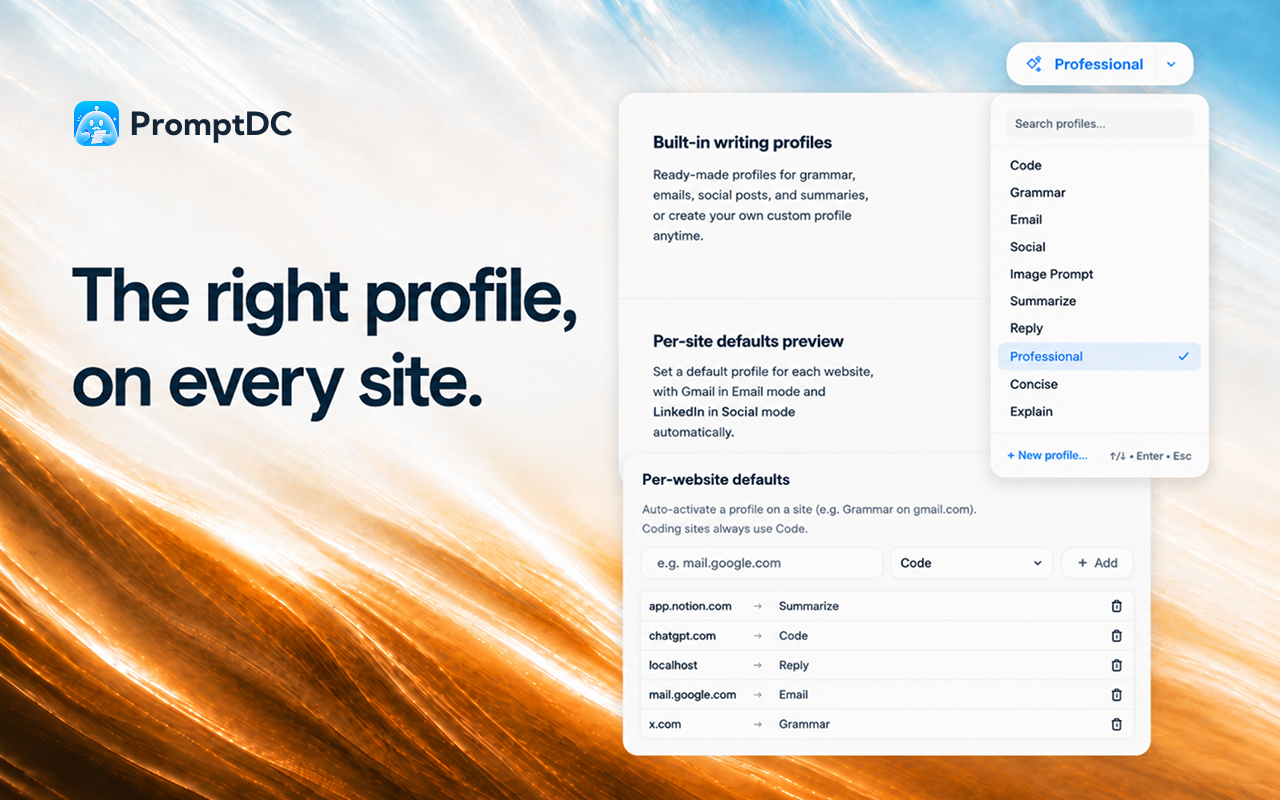PromptDC – AI Prompt & Writing Assistant - 截图 2