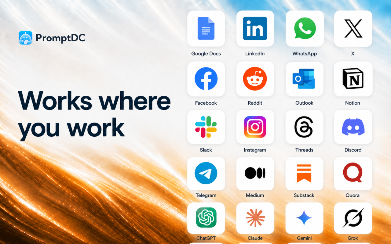 PromptDC – AI Prompt & Writing Assistant - 截图 3
