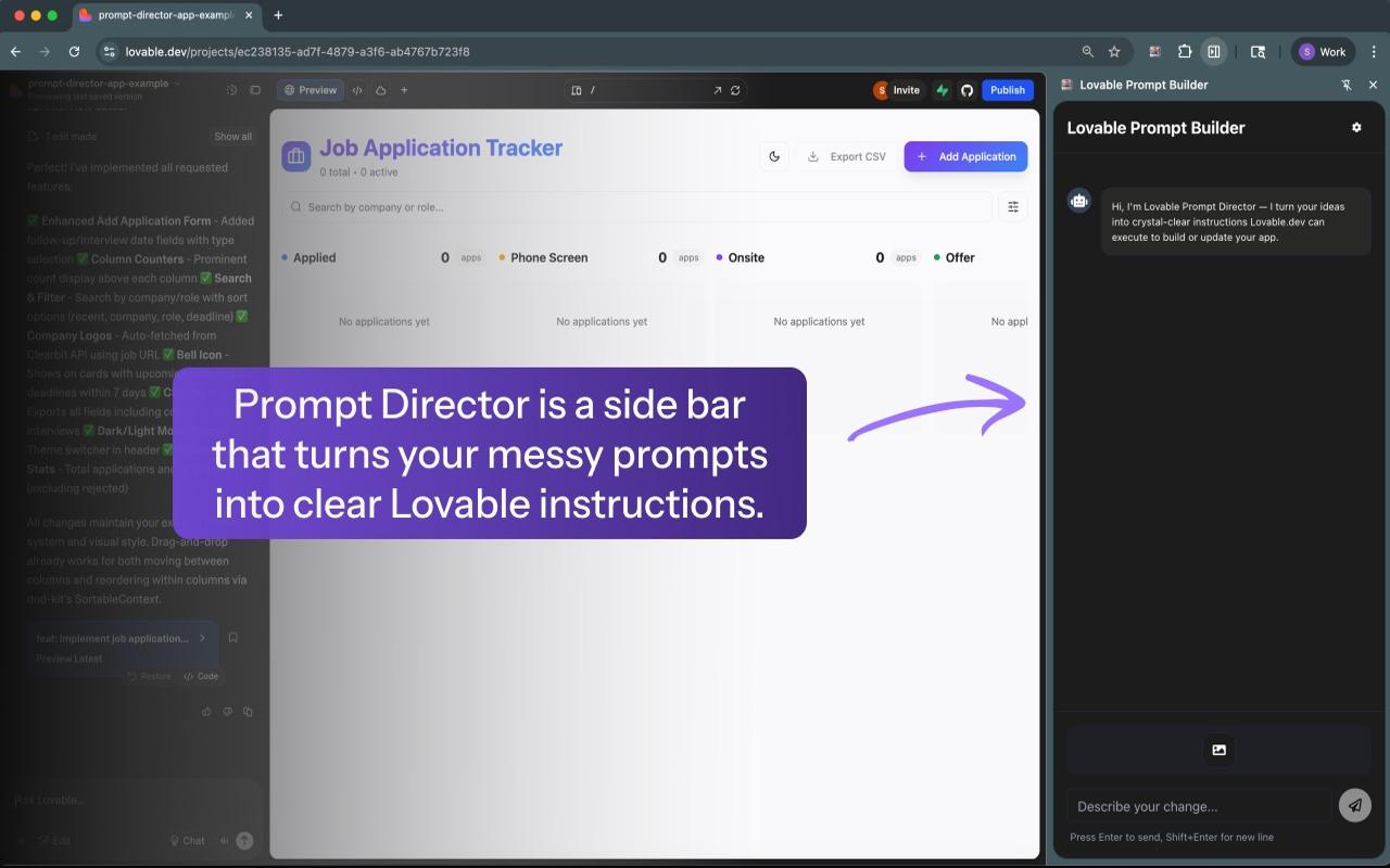Lovable Prompt Director - 截图 2