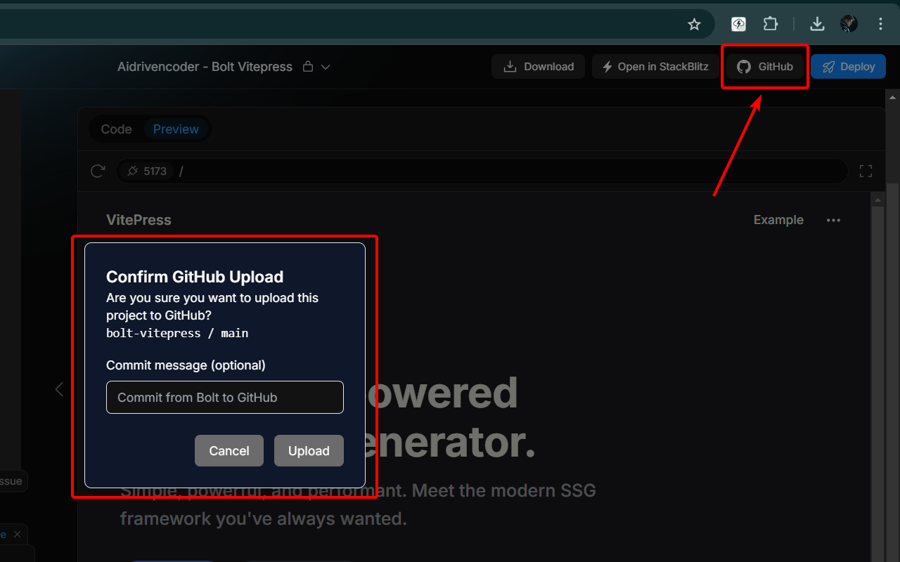 Bolt to GitHub - 截图 2