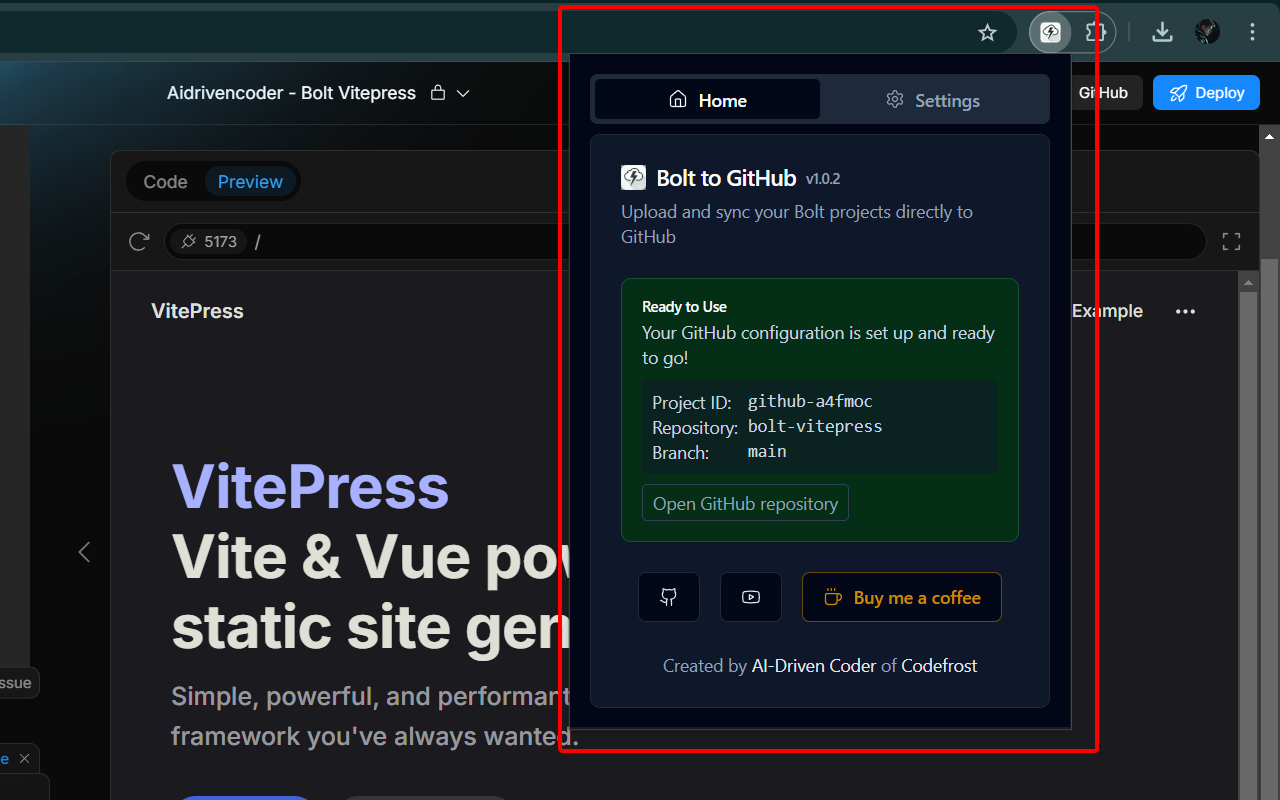 Bolt to GitHub - 截图 3