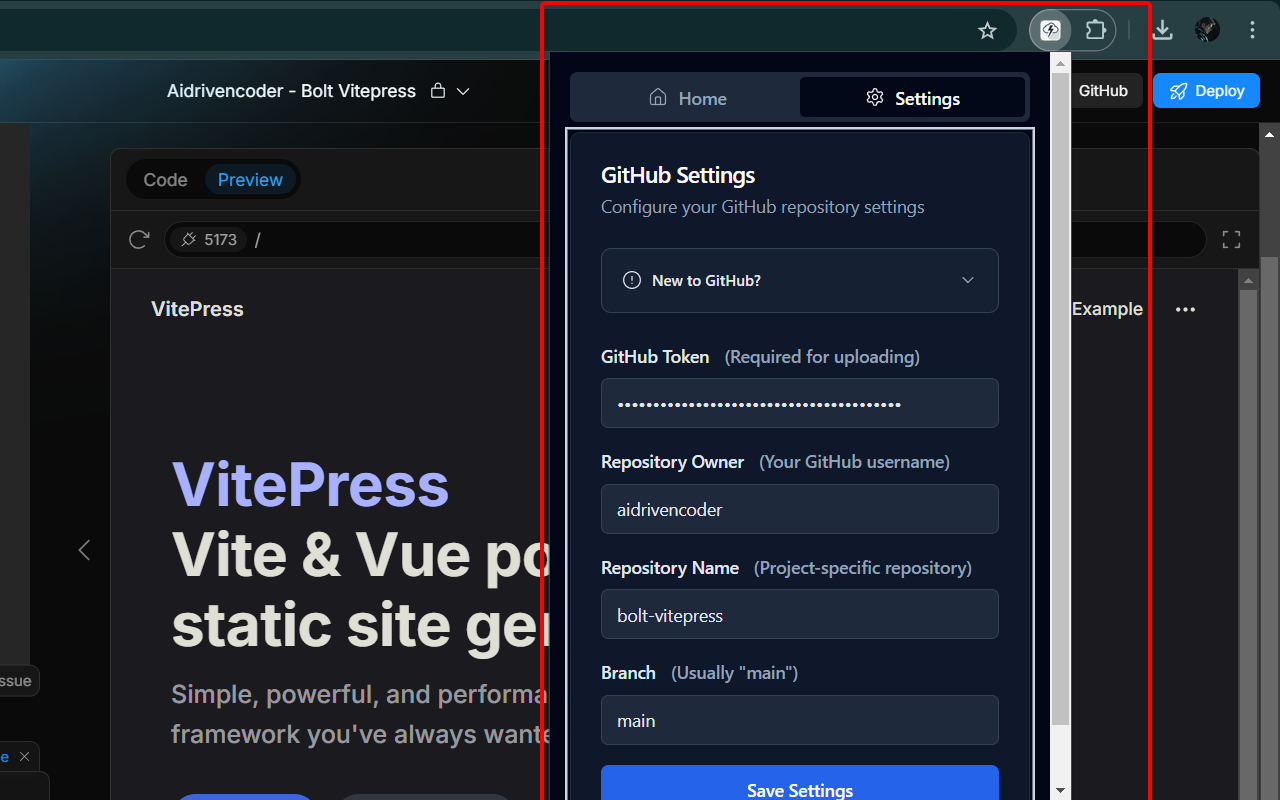 Bolt to GitHub - 截图 4