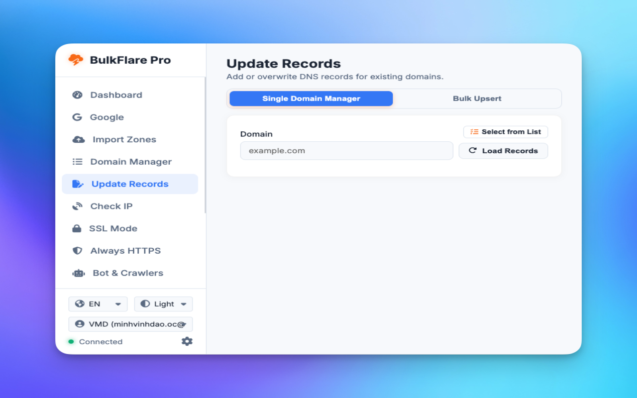 BulkFlare Pro - Cloudflare Bulk Manager - 截图 2