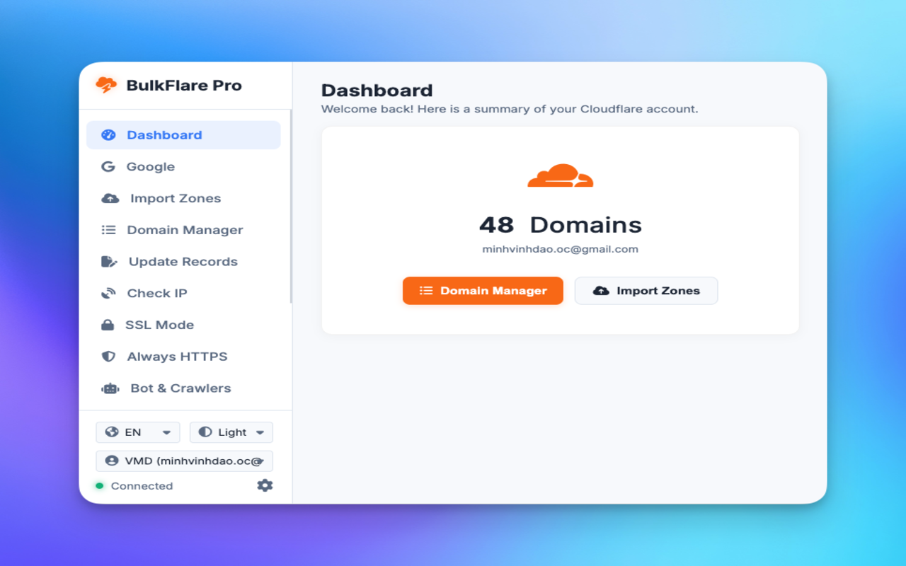 BulkFlare Pro - Cloudflare Bulk Manager - 截图 3