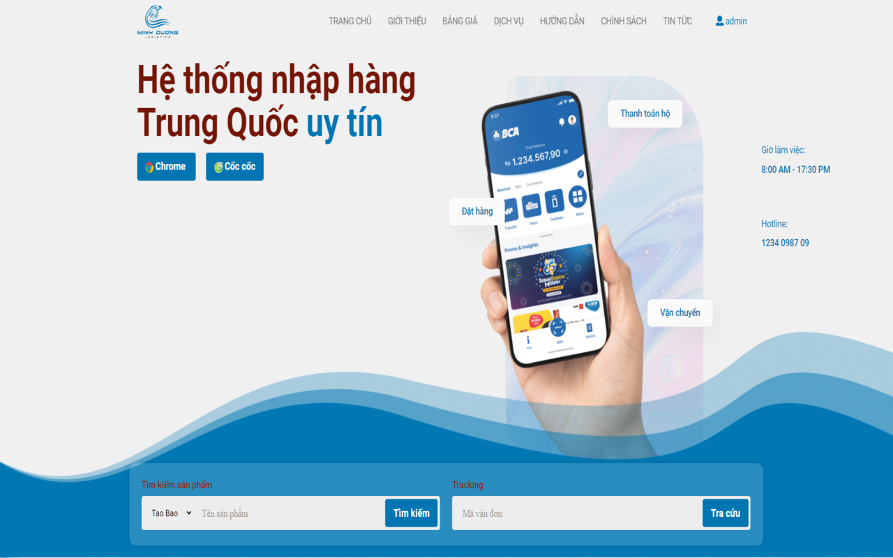 CÔNG CỤ ĐẶT HÀNG MINH DƯƠNG LOGISTICS - 截图 1