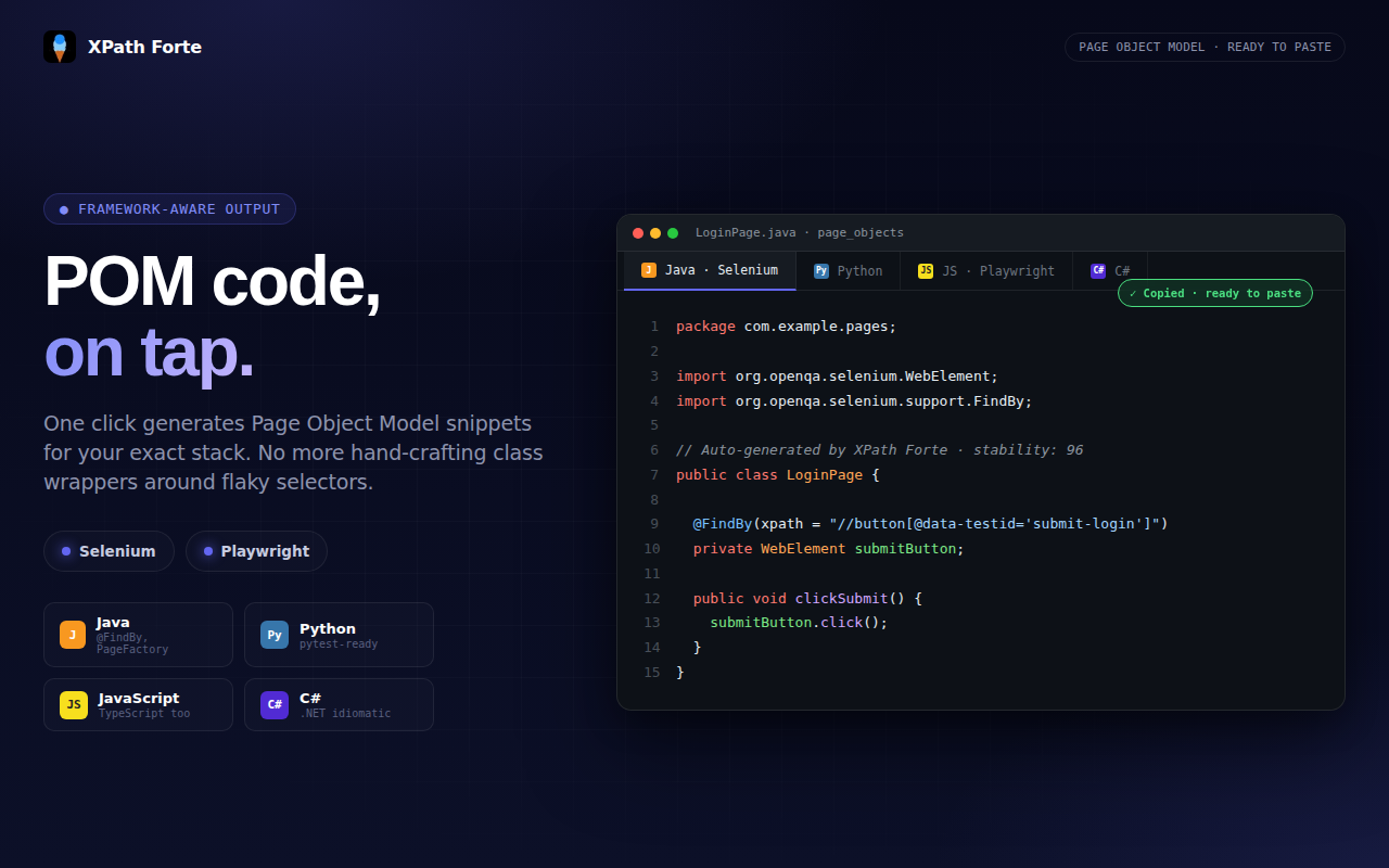 XPath Finder & CSS Selector Generator – XPath Forte - 截图 2