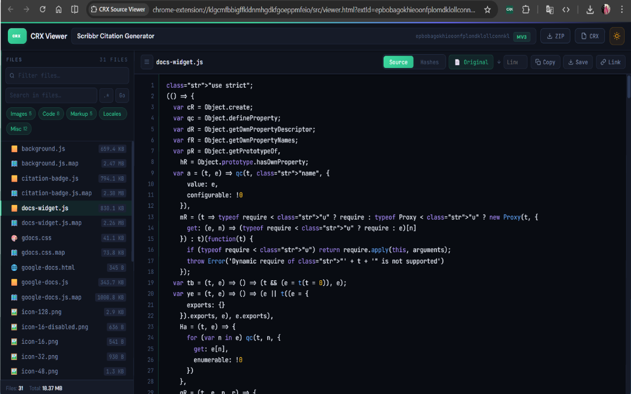 CRX Source Viewer - 截图 3