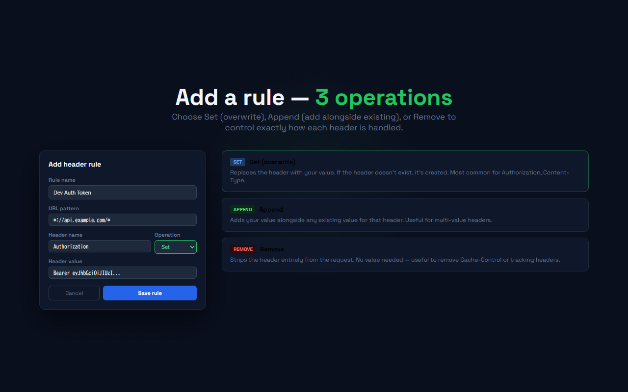 HeaderSmith — Modify HTTP Request & Response Headers - 截图 2