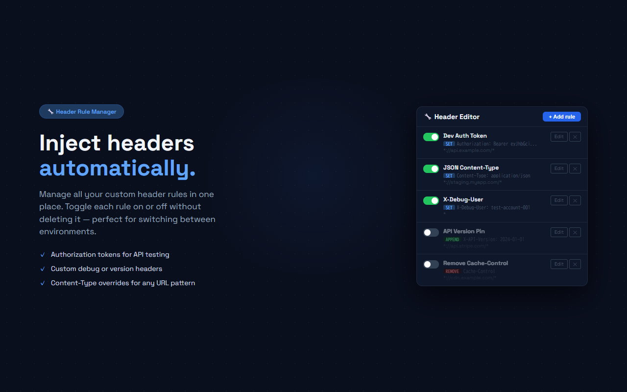 HeaderSmith — Modify HTTP Request & Response Headers - 截图 4