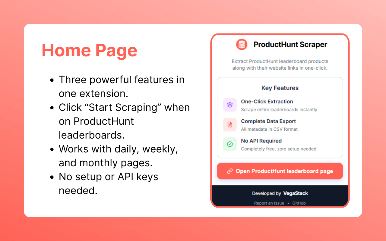 ProductHunt Scraper - Free, No API key required - 截图 5