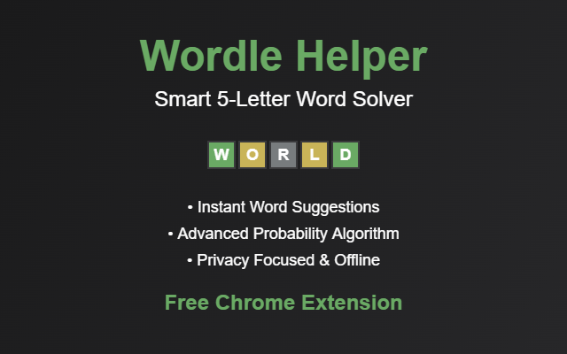 Wordle Helper - 5 Letter Word Finder - 截图 1