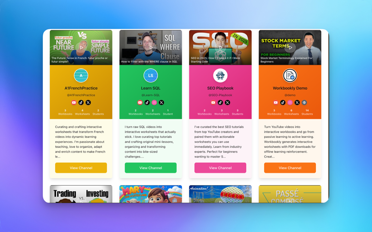 Workbookly - Make it stick with interactive workbooks - 截图 2