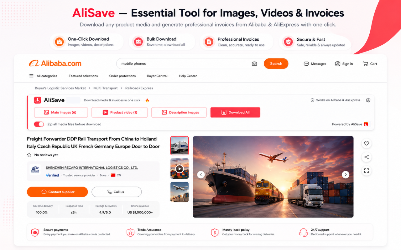 AliSave - Download AliExpress Images & Videos - 截图 5