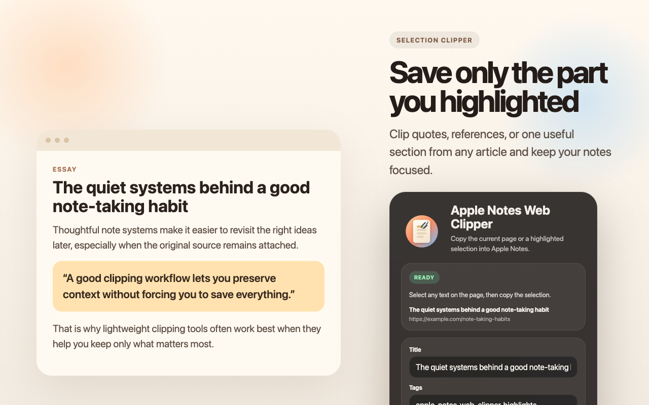 Apple Notes Web Clipper - 截图 3