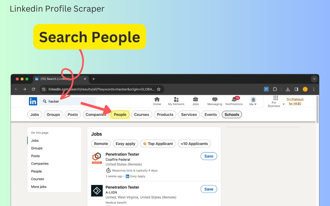 LinkedIn 个人资料抓取工具 - 截图 2