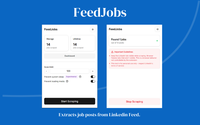 FeedJobs - Find Jobs from LinkedIn Feeds - 截图 2