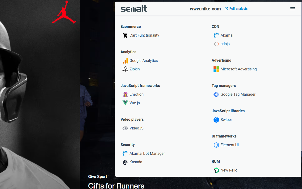Website Tech Scanner by Semalt - 截图 2