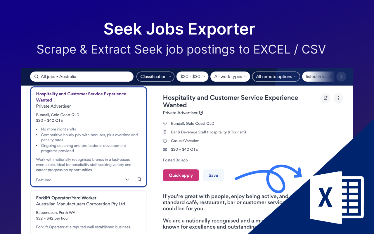Seek Job Scraper - 截图 1