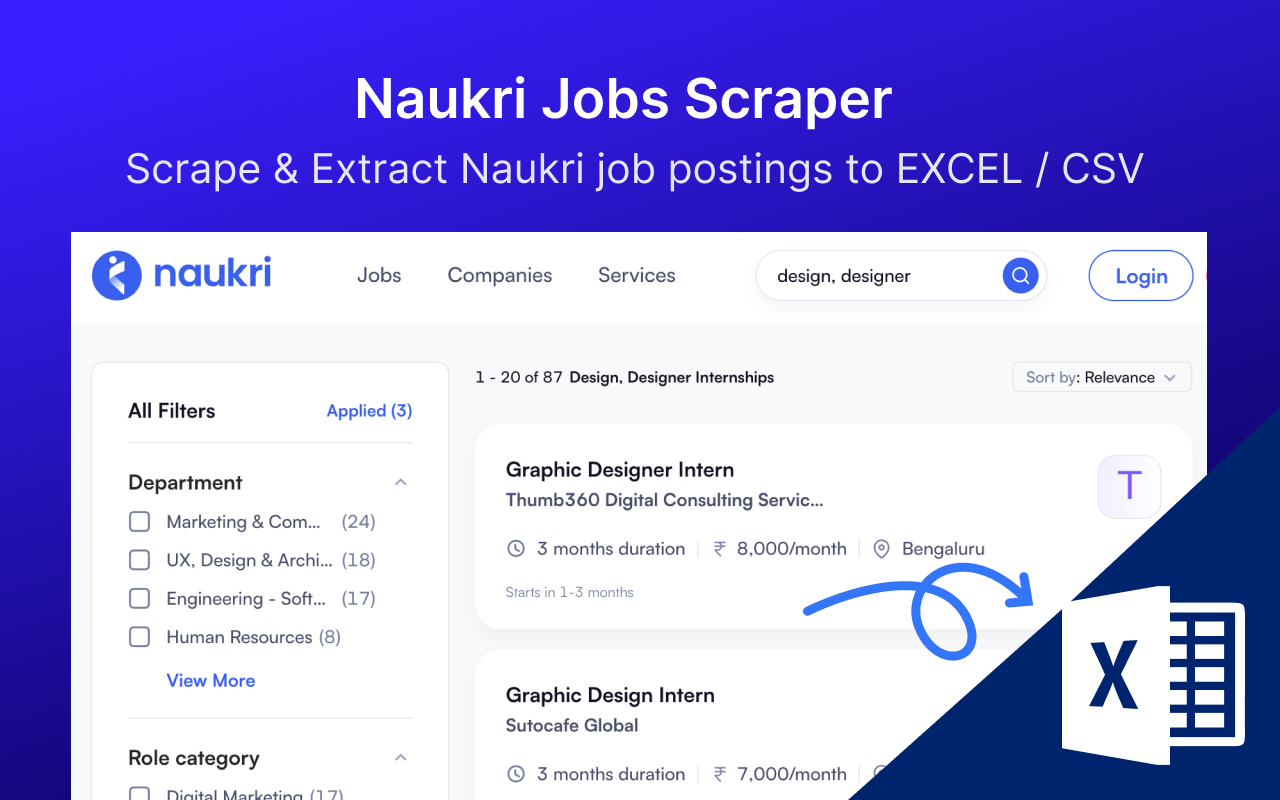 Naukri Jobs Scraper - 截图 2