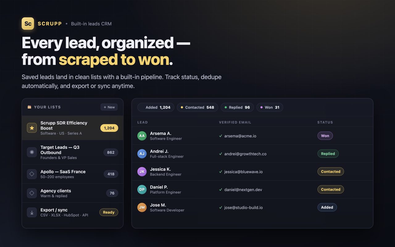 Scrupp — Email Finder for LinkedIn & Sales Navigator - 截图 3