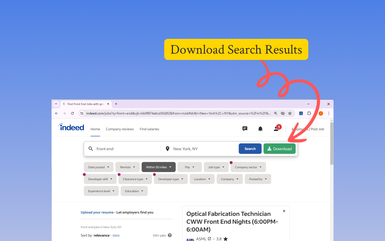 Indeed Scraper - 截图 4
