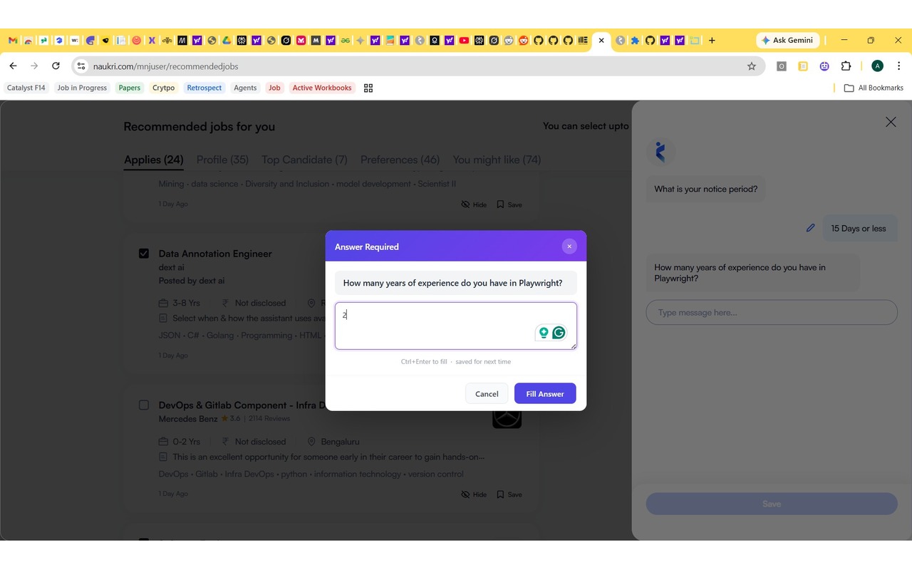Naukri Auto-Fill Assistant - 截图 4