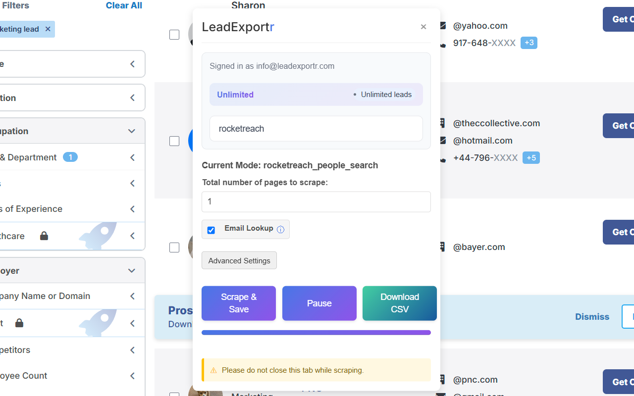 LeadExportr v2 - 截图 3
