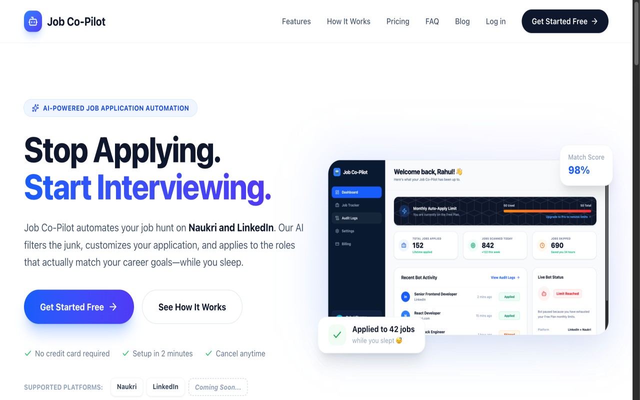Jobs Co-Pilot | AI Auto-Applier - 截图 2