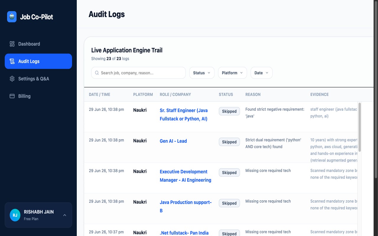 Jobs Co-Pilot | AI Auto-Applier - 截图 5