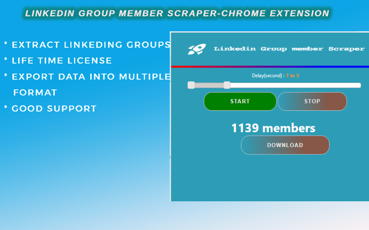 Linkedin Group Members Extractor - 截图 1