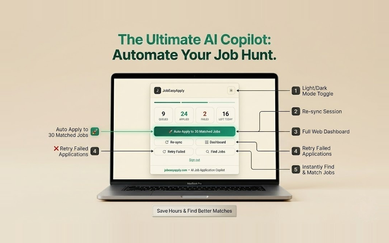 JobEasyApply — AI Auto Apply for LinkedIn & ATS - 截图 3