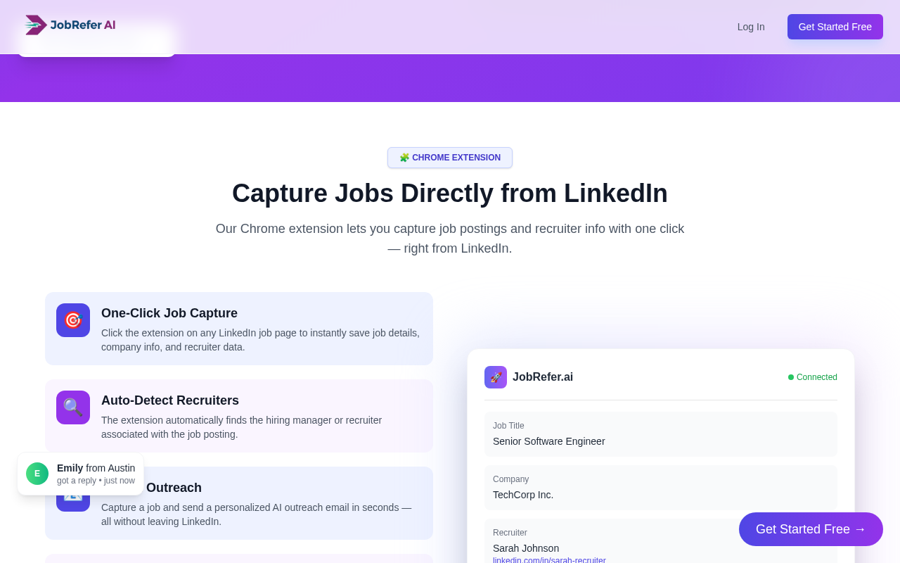 JobRefer.ai - LinkedIn Job Outreach - 截图 4