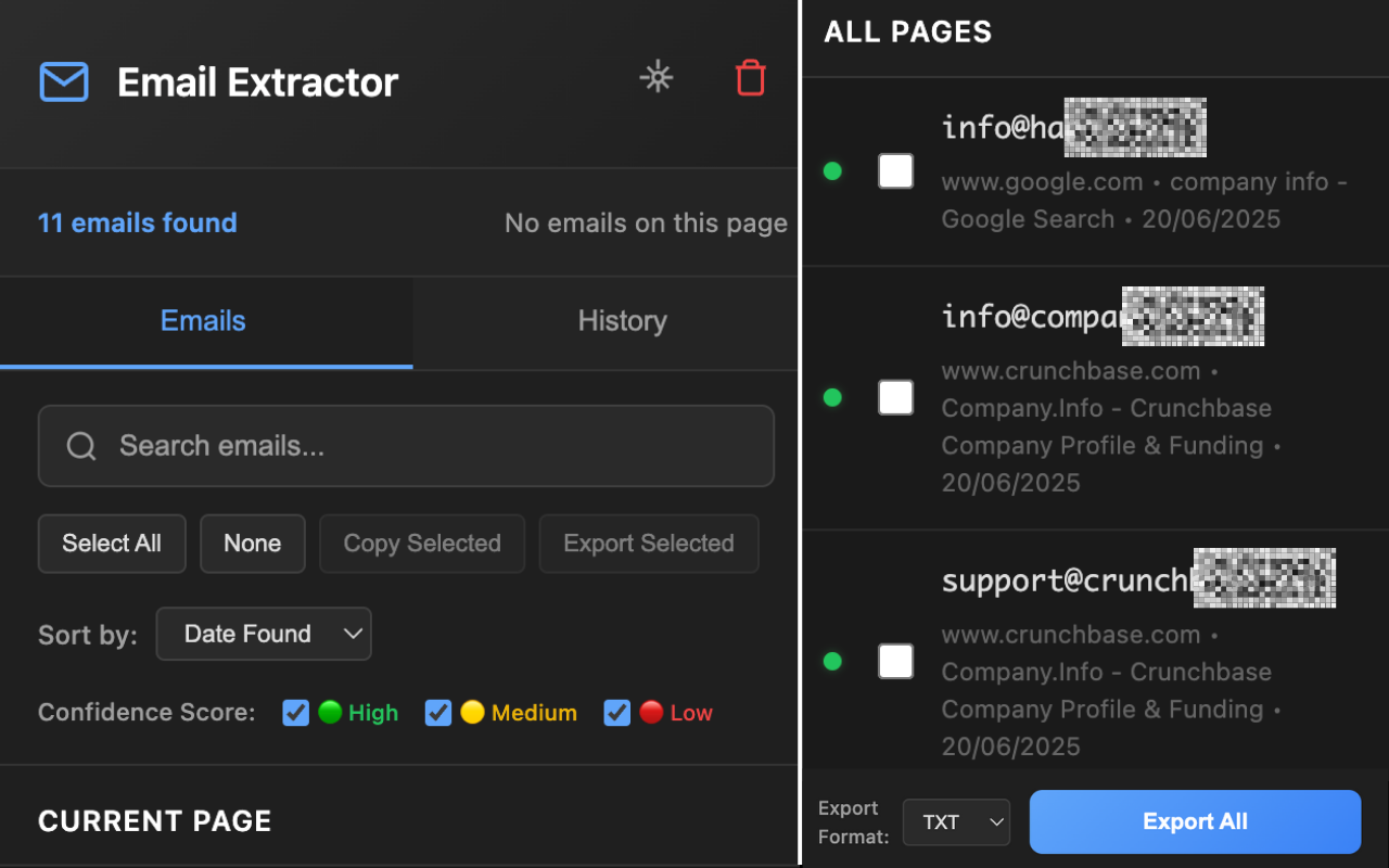 Email Extractor — Lead Finder & Contact Scraper on Any Page - 截图 1