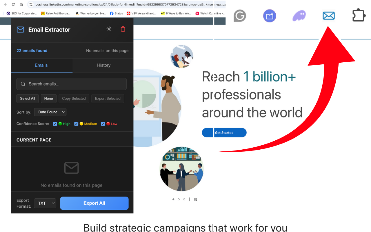Email Extractor — Lead Finder & Contact Scraper on Any Page - 截图 5
