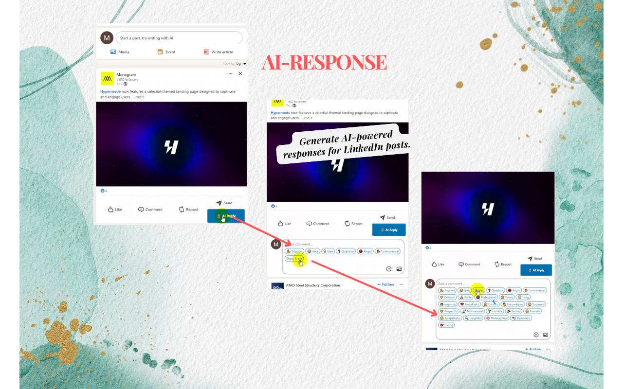 AIResponse - Ai Response Generator Free For LinkedIn Reply (No Signup) - 截图 2