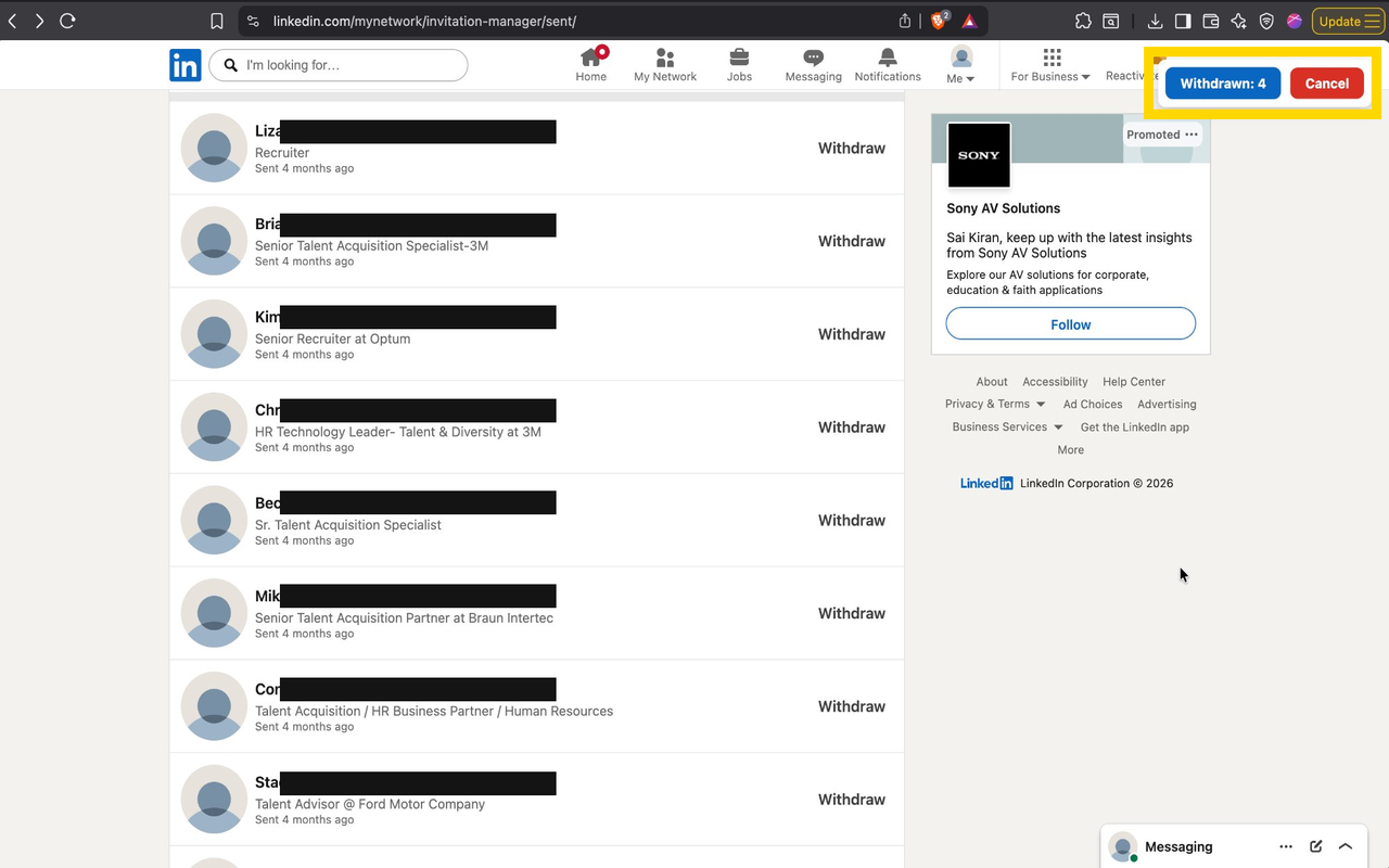 LinkedIn Invite Cleaner - 截图 1