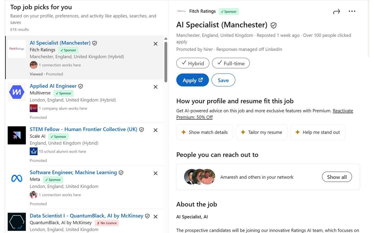 UK Visa Sponsor Checker for LinkedIn - 截图 1
