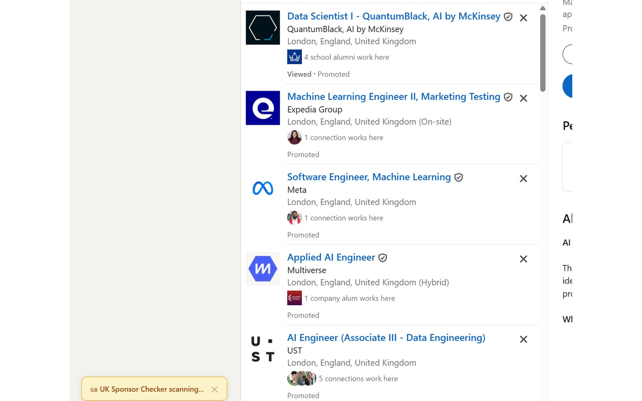 UK Visa Sponsor Checker for LinkedIn - 截图 3
