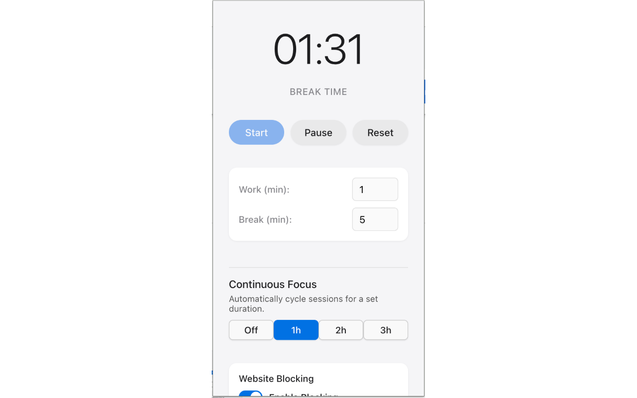 Pomodoro Timer & Website Blocker – Focus Orbit - 截图 4