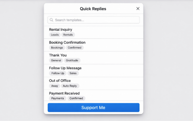 WhatsApp Quick Replies + Variables - 截图 1