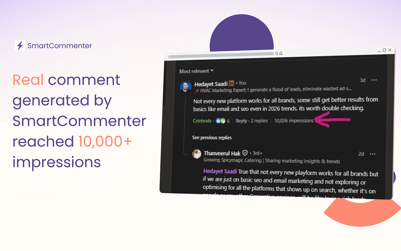 SmartCommenter – Linkedin Comment Generator Extension - 截图 2