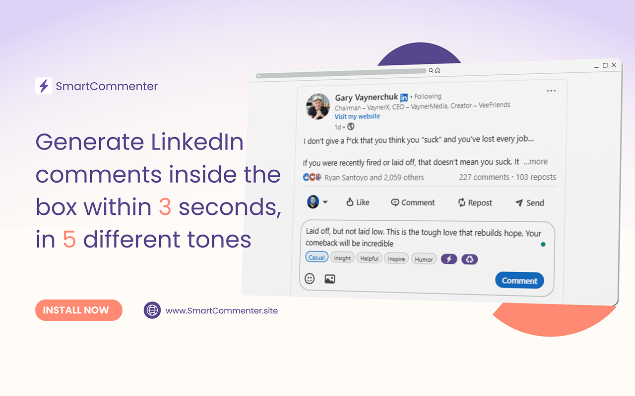 SmartCommenter – Linkedin Comment Generator Extension - 截图 4