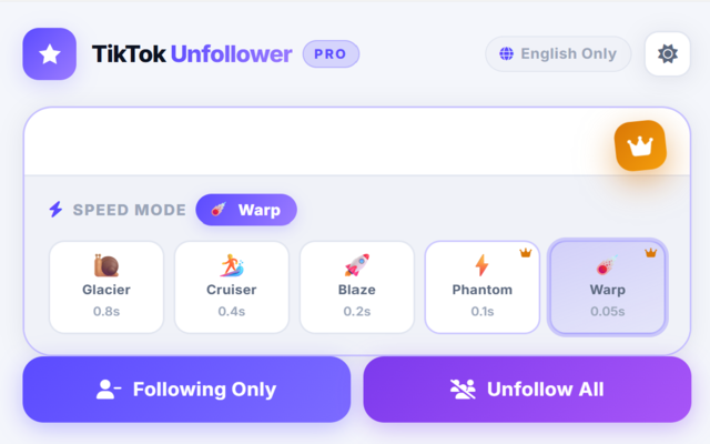TikTok Unfollow Tool - 截图 2