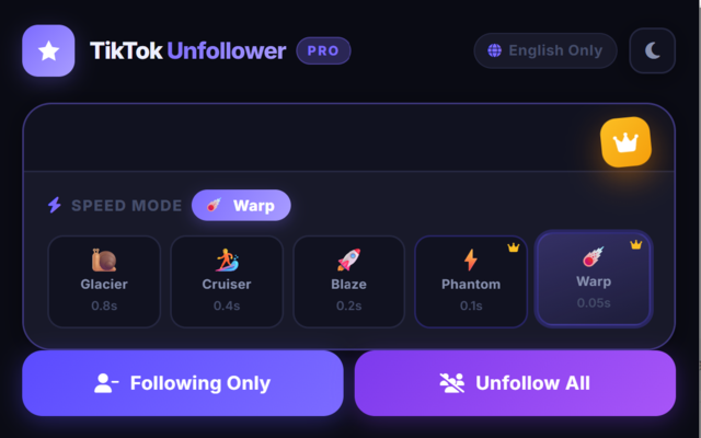 TikTok Unfollow Tool - 截图 3