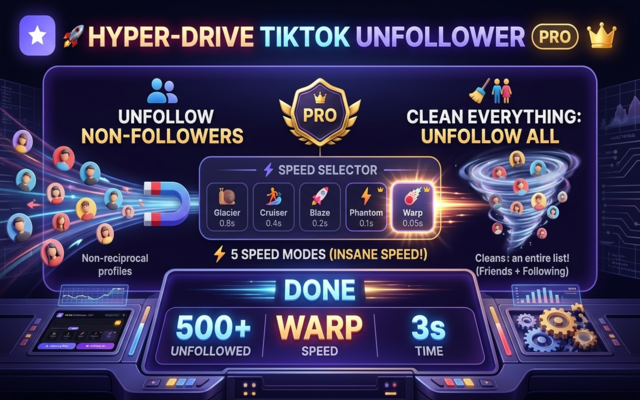 TikTok Unfollow Tool - 截图 4