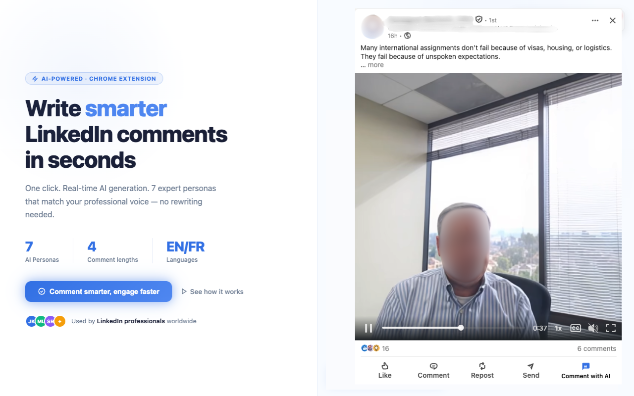 Gromming: AI LinkedIn Comment & Reply Writer - 截图 3