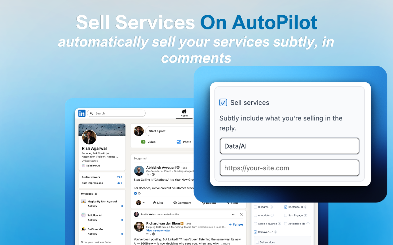 Comment Rocket - AI Powered LinkedIn Comments - 截图 1