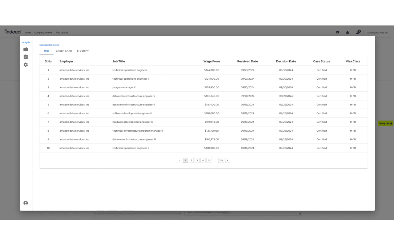 Jacky Ba - H1B Job Finder: Sponsor Checker & Analyzer - 截图 5