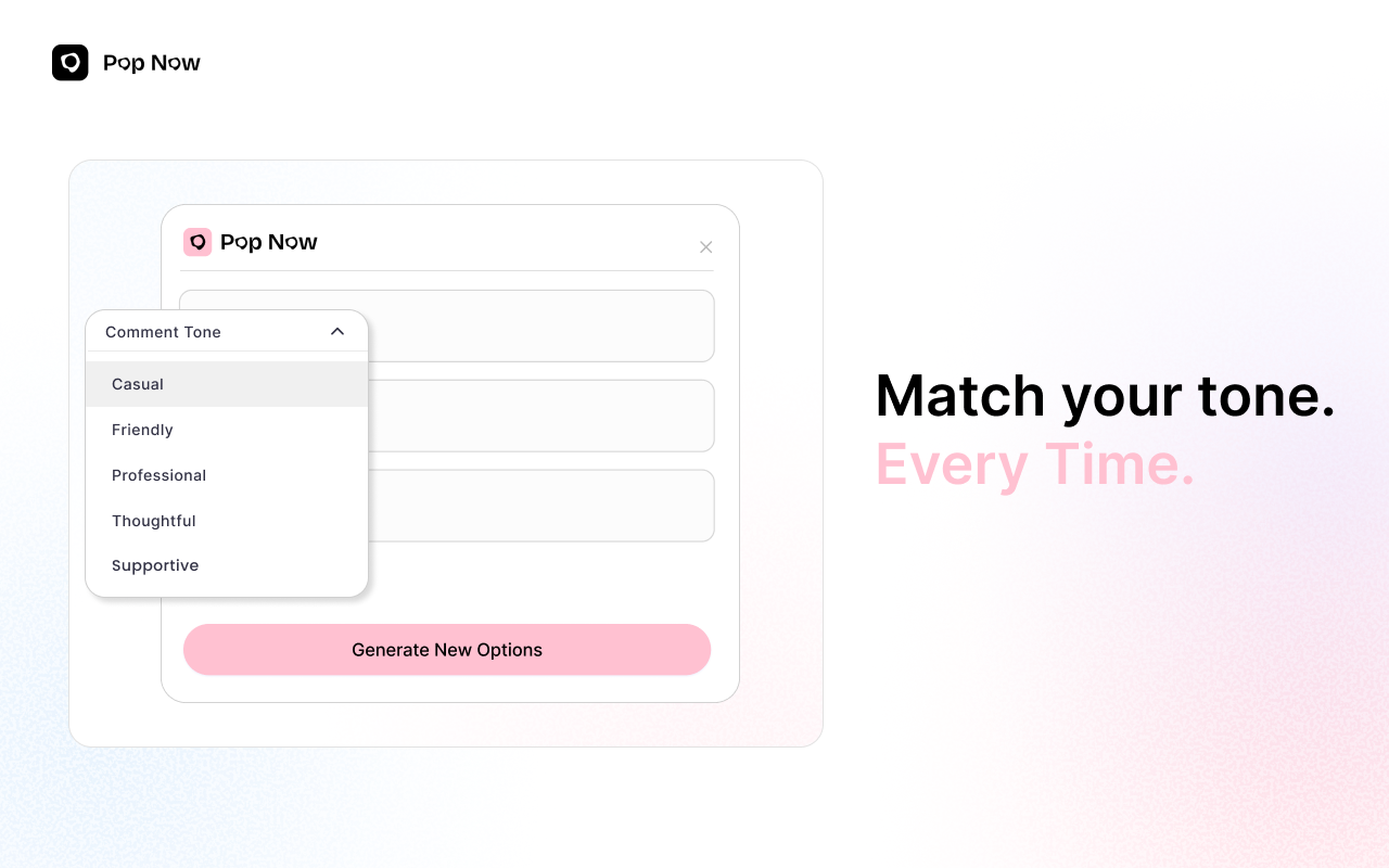 LinkedIn AI Comment Generator by Popnow - 截图 2