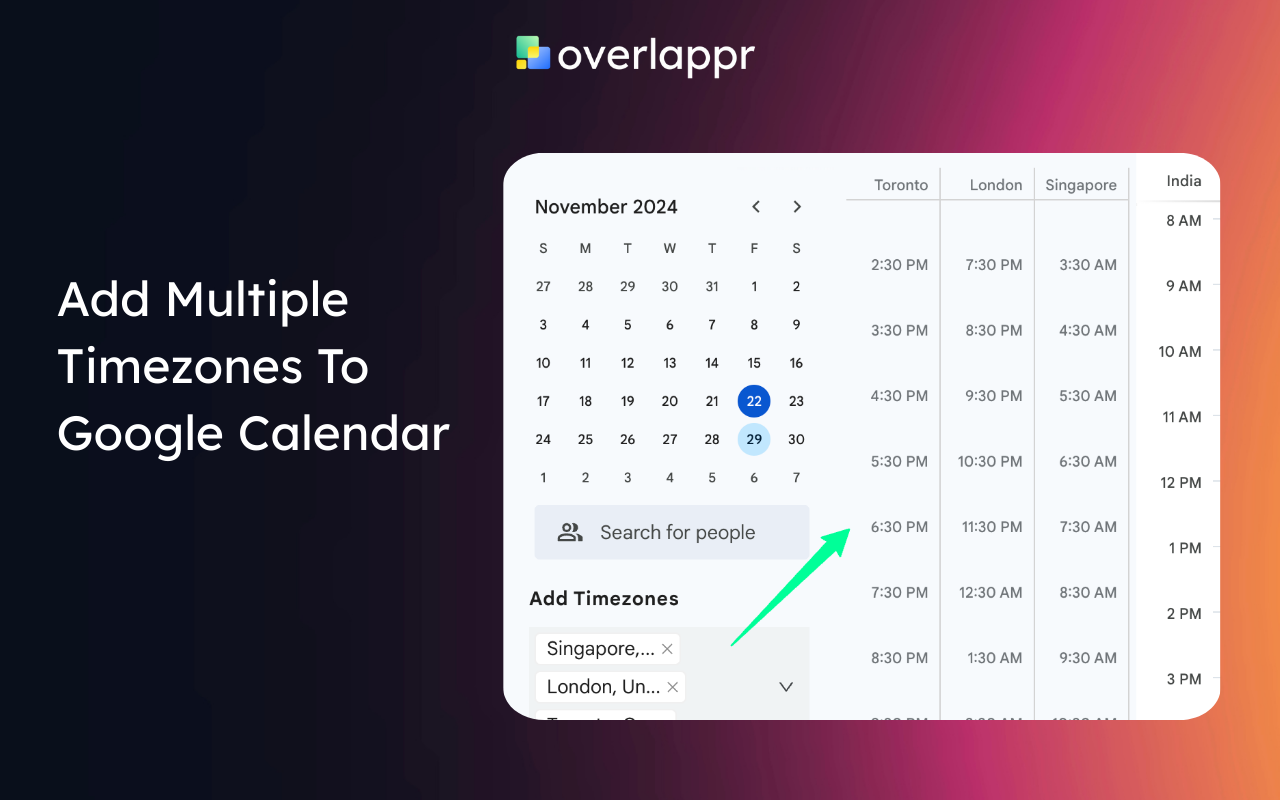 Overlappr - Timezone Extension for Google Calendar - 截图 2